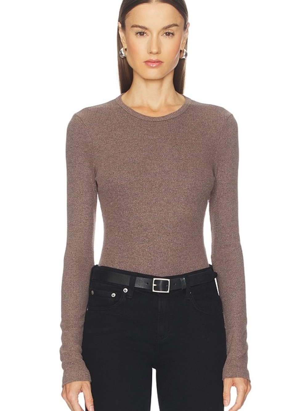 New Agolde Delphi Slim Tee in Ceramic Size S
